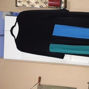 Colorblock wrap dress